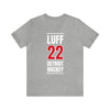 Luff 22 Detroit Hockey Red Vertical Design Unisex T-Shirt