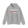Fischer 36 Detroit Hockey Grafitti Wall Design Unisex Hooded Sweatshirt