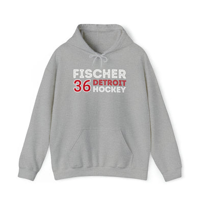 Fischer 36 Detroit Hockey Grafitti Wall Design Unisex Hooded Sweatshirt