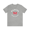 Kasper 92 Detroit Hockey Number Arch Design Unisex T-Shirt