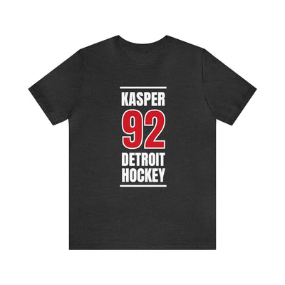 Kasper 92 Detroit Hockey Red Vertical Design Unisex T-Shirt