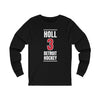 Holl 3 Detroit Hockey Red Vertical Design Unisex Jersey Long Sleeve Shirt