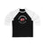 Rasmussen 27 Detroit Hockey Number Arch Design Unisex Tri-Blend 3/4 Sleeve Raglan Baseball Shirt