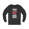 Reimer 47 Detroit Hockey Red Vertical Design Unisex Jersey Long Sleeve Shirt