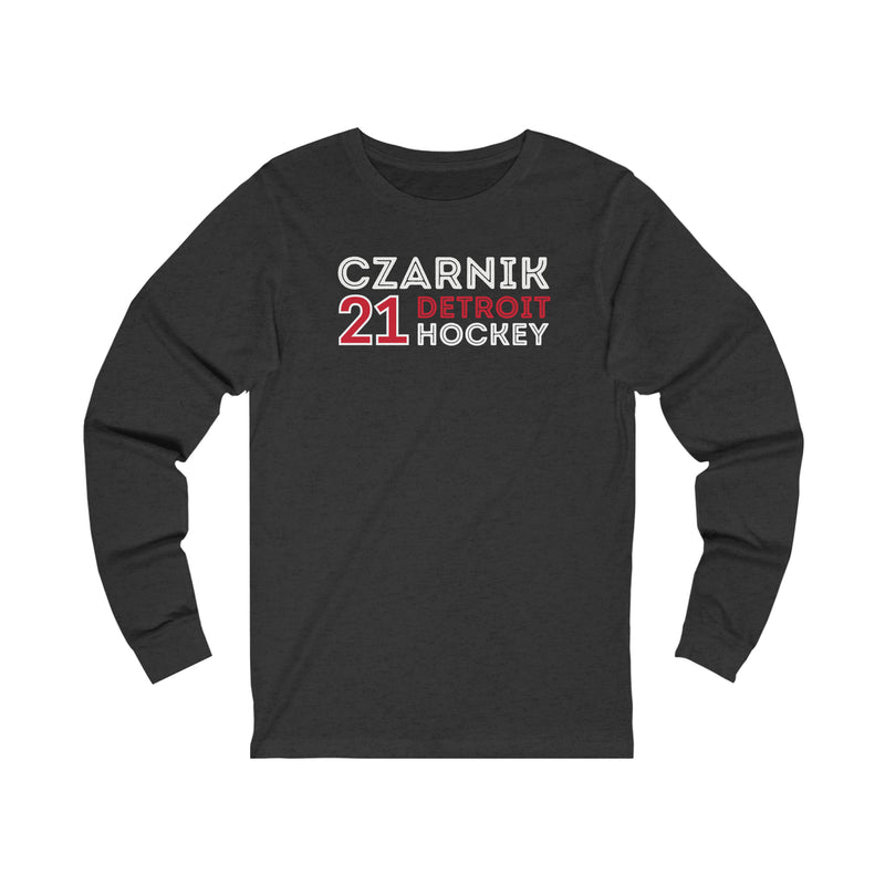 Czarnik 21 Detroit Hockey Grafitti Wall Design Unisex Jersey Long Sleeve Shirt