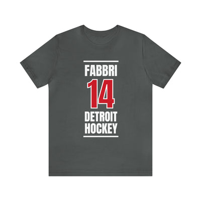 Fabbri 14 Detroit Hockey Red Vertical Design Unisex T-Shirt