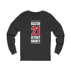 Kostin 21 Detroit Hockey Red Vertical Design Unisex Jersey Long Sleeve Shirt