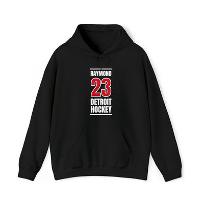 Raymond 23 Detroit Hockey Red Vertical Design Unisex Hooded Sweatshirt