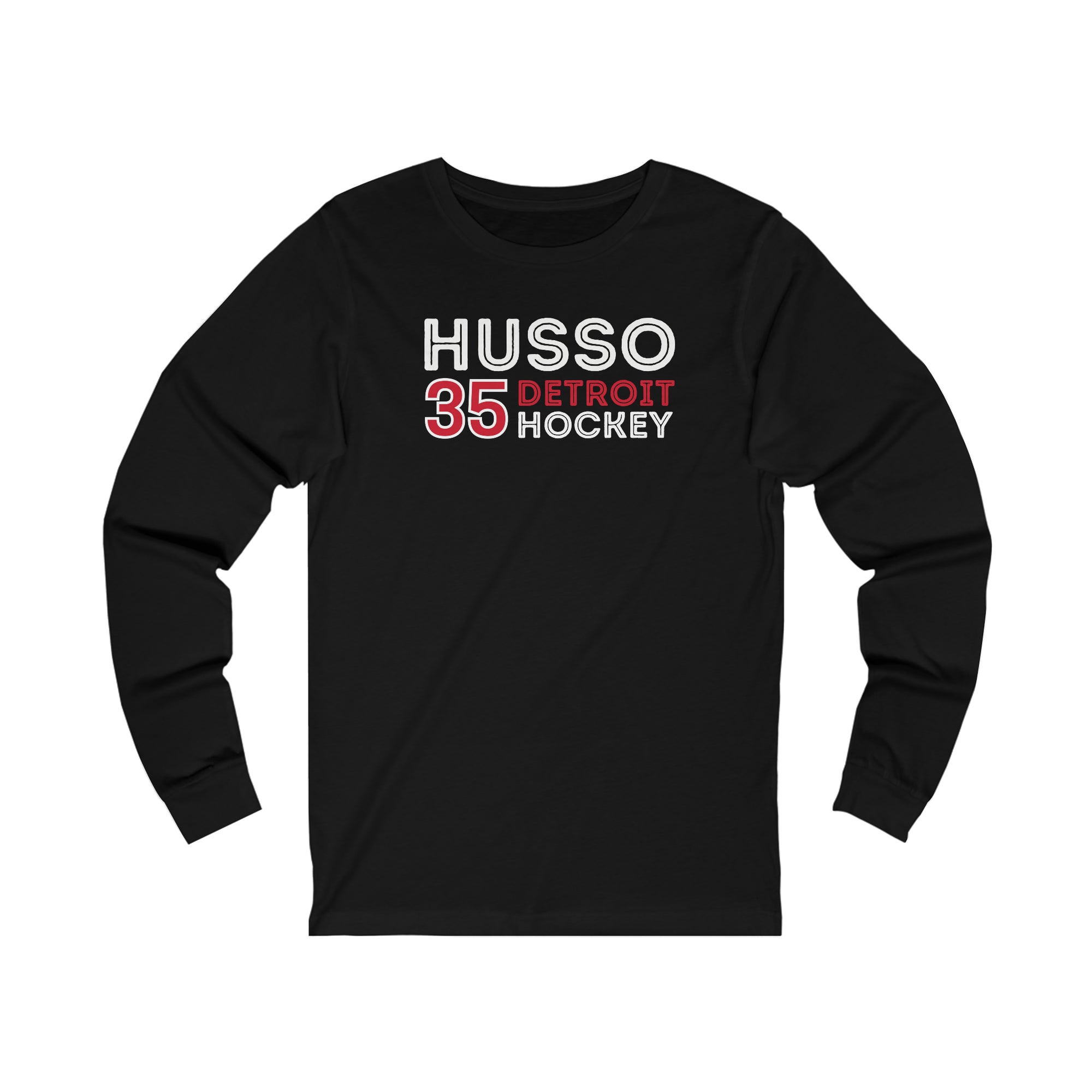 Husso 35 Detroit Hockey Grafitti Wall Design Unisex Jersey Long Sleeve Shirt