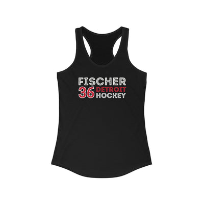 Fischer 36 Detroit Hockey Grafitti Wall Design Women's Ideal Racerback Tank Top