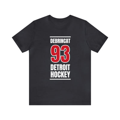 DeBrincat 93 Detroit Hockey Red Vertical Design Unisex T-Shirt