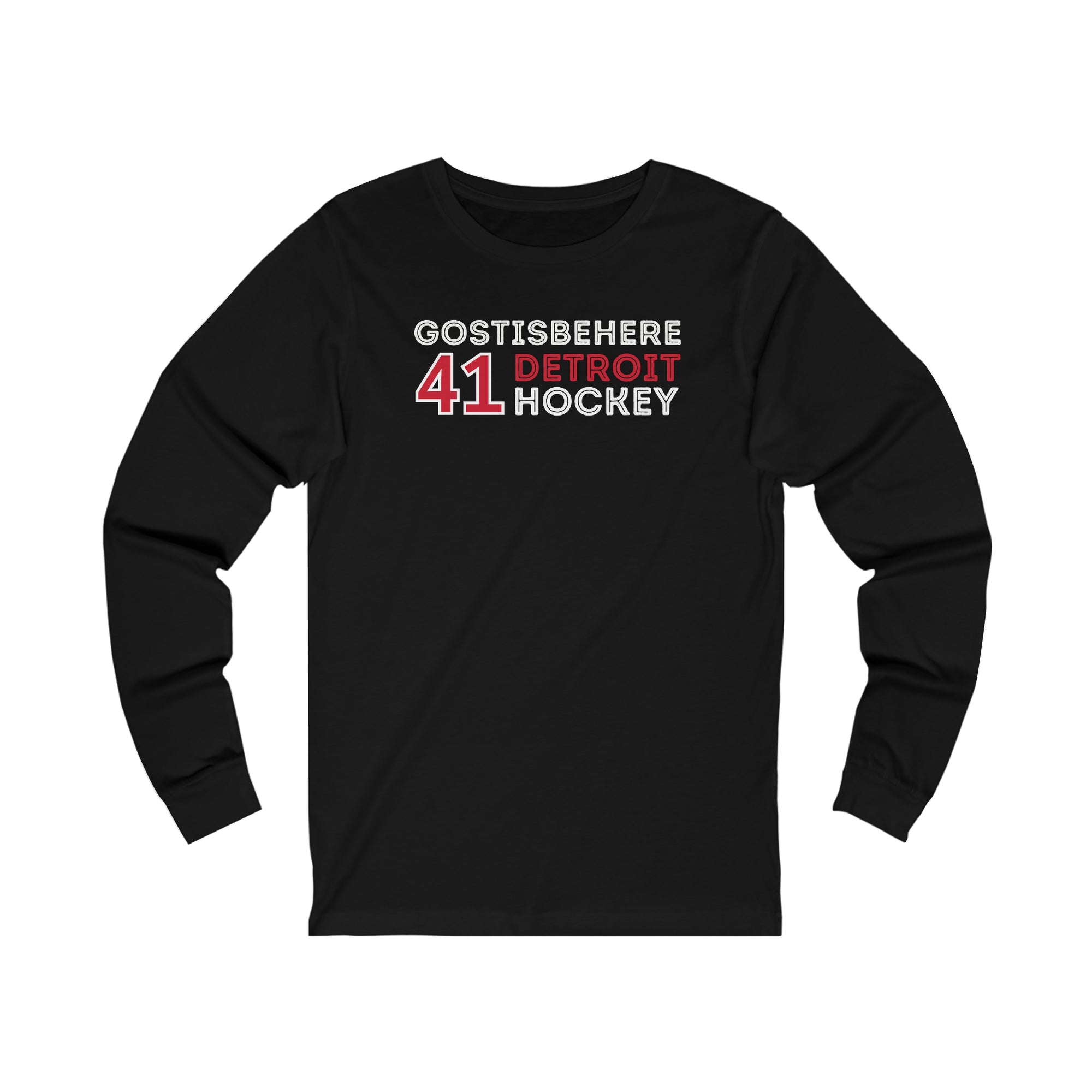 Gostisbehere 41 Detroit Hockey Grafitti Wall Design Unisex Jersey Long Sleeve Shirt