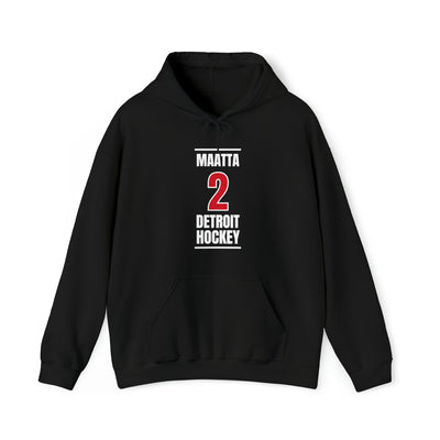 Maatta 2 Detroit Hockey Red Vertical Design Unisex Hooded Sweatshirt
