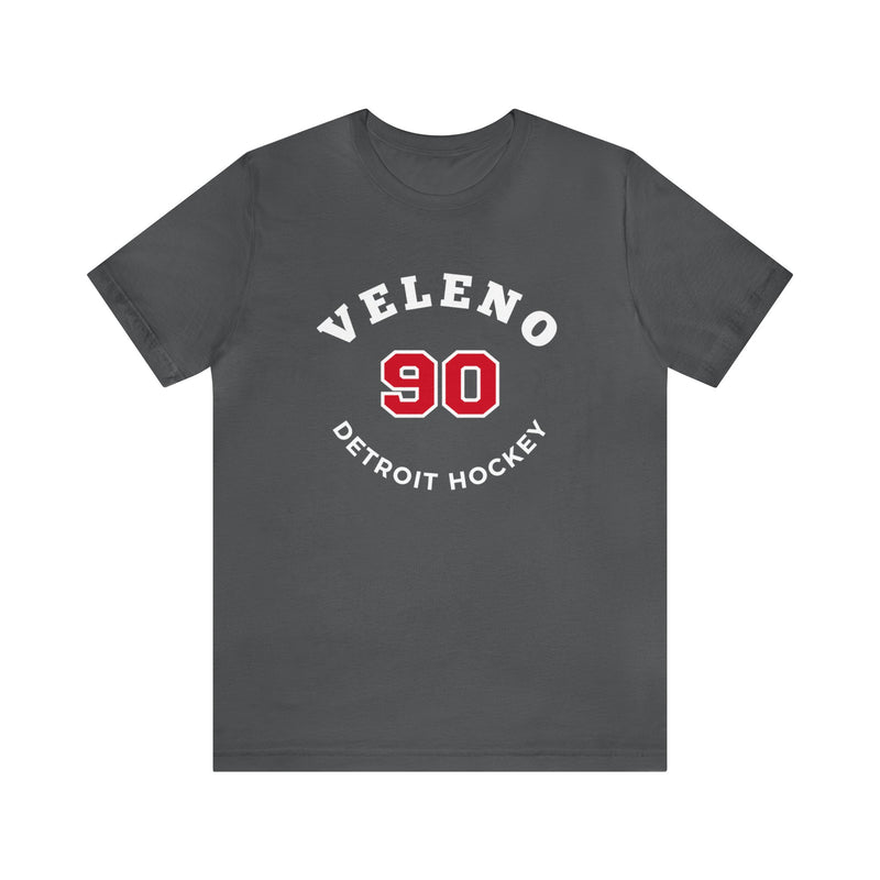 Veleno 90 Detroit Hockey Number Arch Design Unisex T-Shirt