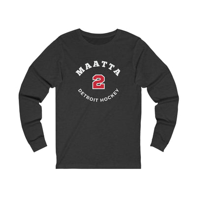 Maatta 2 Detroit Hockey Number Arch Design Unisex Jersey Long Sleeve Shirt