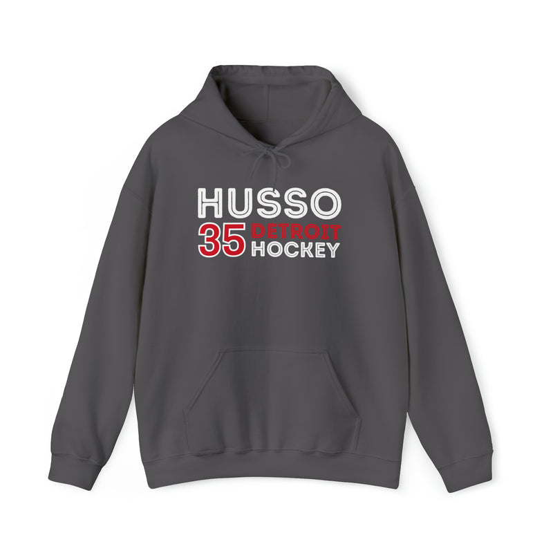 Husso 35 Detroit Hockey Grafitti Wall Design Unisex Hooded Sweatshirt