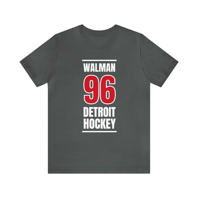 Walman 96 Detroit Hockey Red Vertical Design Unisex T-Shirt