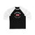 Fischer 36 Detroit Hockey Number Arch Design Unisex Tri-Blend 3/4 Sleeve Raglan Baseball Shirt