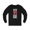 Kostin 21 Detroit Hockey Red Vertical Design Unisex Jersey Long Sleeve Shirt