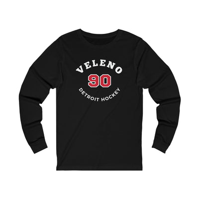 Veleno 90 Detroit Hockey Number Arch Design Unisex Jersey Long Sleeve Shirt