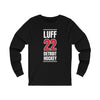 Luff 22 Detroit Hockey Red Vertical Design Unisex Jersey Long Sleeve Shirt