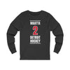 Maatta 2 Detroit Hockey Red Vertical Design Unisex Jersey Long Sleeve Shirt