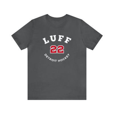 Luff 22 Detroit Hockey Number Arch Design Unisex T-Shirt