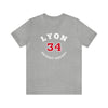 Lyon 34 Detroit Hockey Number Arch Design Unisex T-Shirt