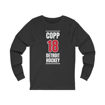 Copp 18 Detroit Hockey Red Vertical Design Unisex Jersey Long Sleeve Shirt