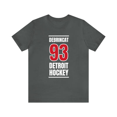 DeBrincat 93 Detroit Hockey Red Vertical Design Unisex T-Shirt