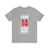 Fabbri 14 Detroit Hockey Red Vertical Design Unisex T-Shirt