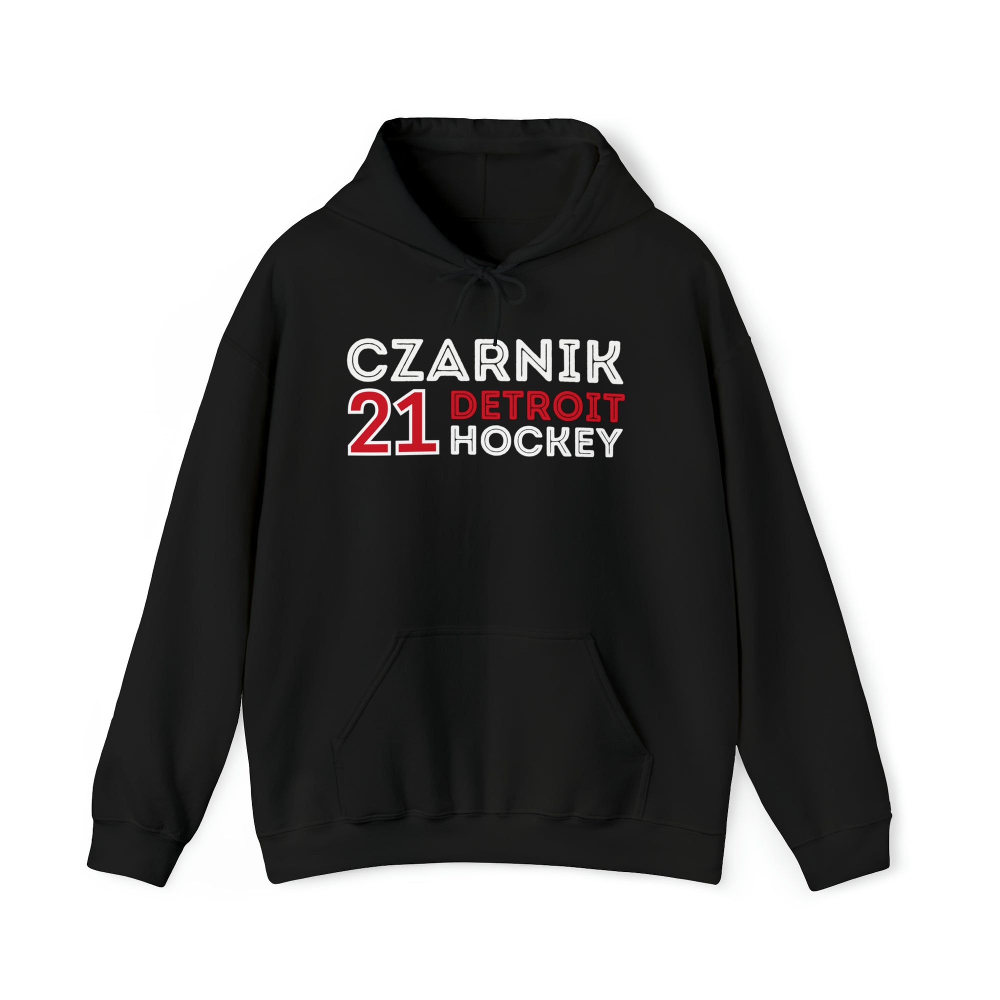 Czarnik 21 Detroit Hockey Grafitti Wall Design Unisex Hooded Sweatshirt