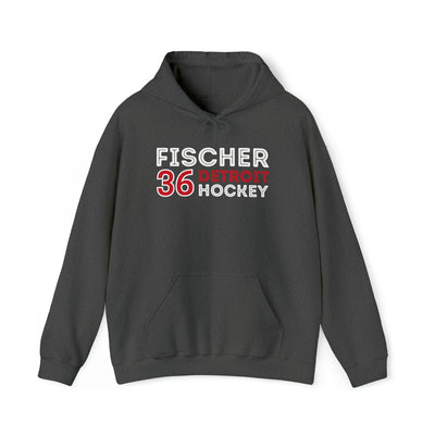 Fischer 36 Detroit Hockey Grafitti Wall Design Unisex Hooded Sweatshirt