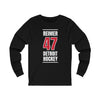 Reimer 47 Detroit Hockey Red Vertical Design Unisex Jersey Long Sleeve Shirt