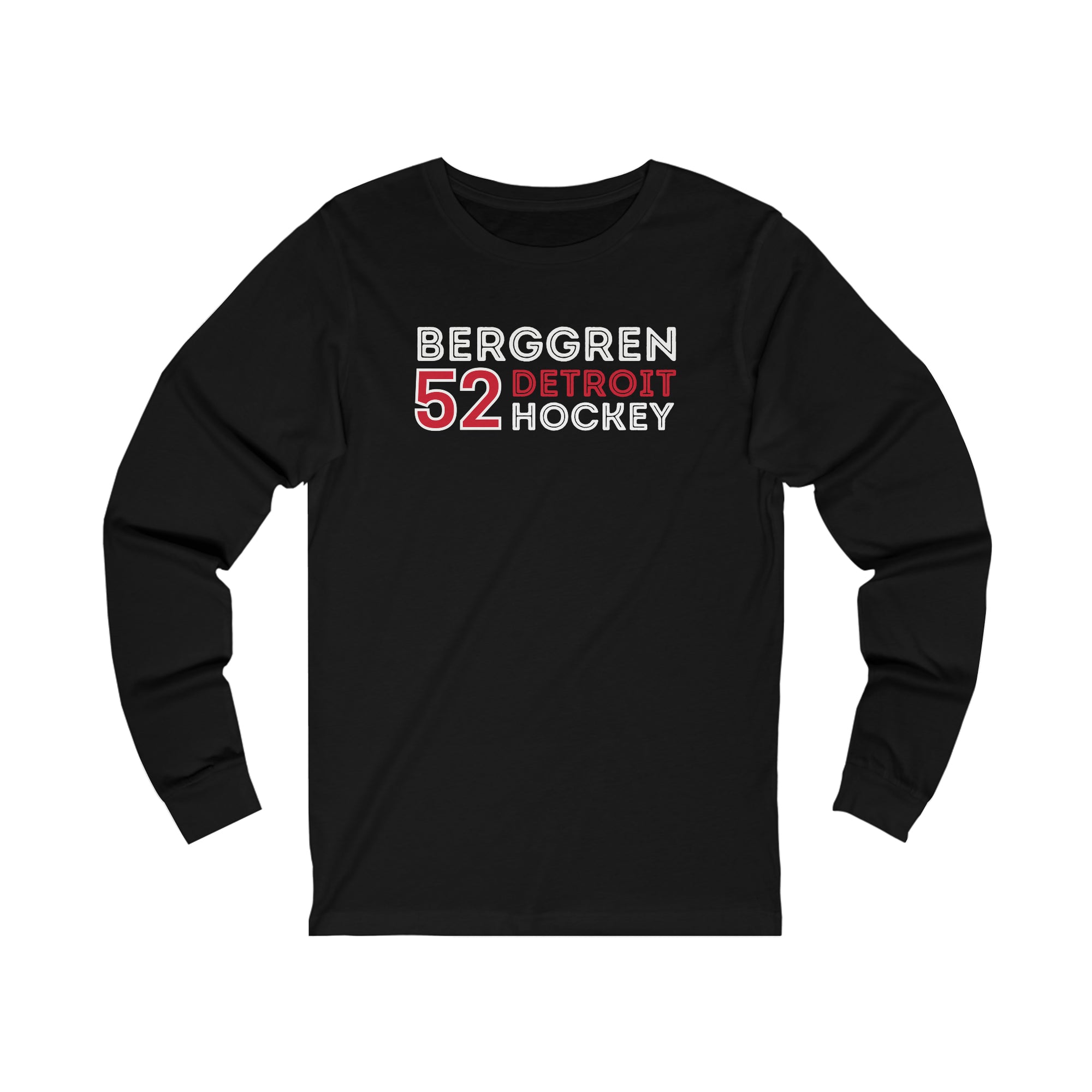 Berggren 52 Detroit Hockey Grafitti Wall Design Unisex Jersey Long Sleeve Shirt