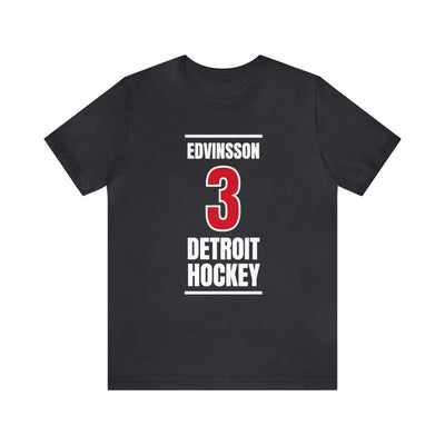 Edvinsson 3 Detroit Hockey Red Vertical Design Unisex T-Shirt
