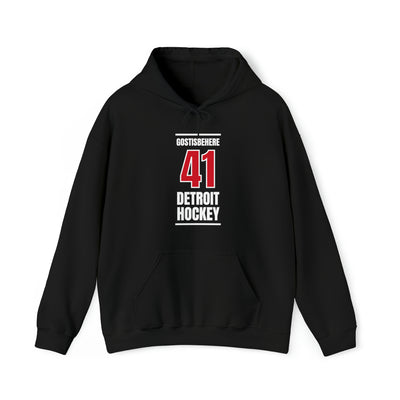 Gostisbehere 41 Detroit Hockey Red Vertical Design Unisex Hooded Sweatshirt