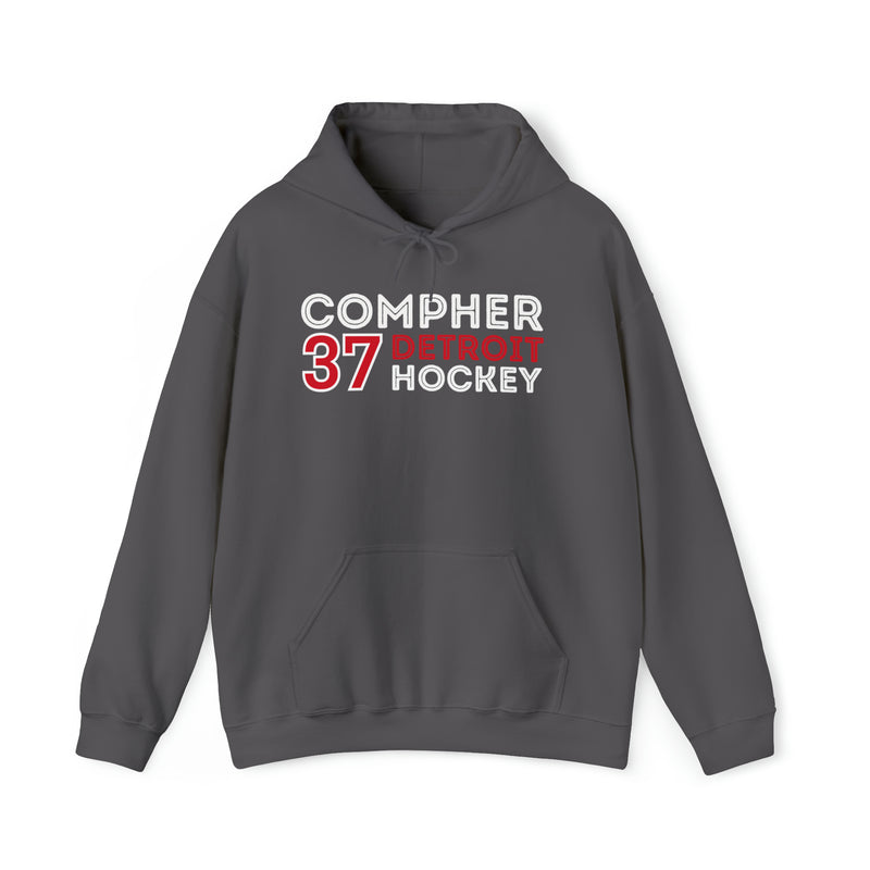 Compher 37 Detroit Hockey Grafitti Wall Design Unisex Hooded Sweatshirt