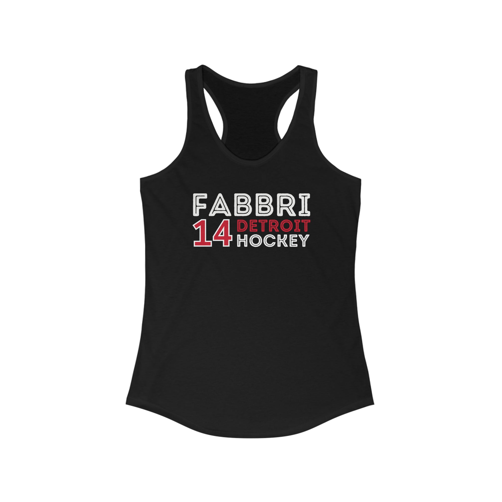 Fabbri 14 Detroit Hockey Grafitti Wall Design Women's Ideal Racerback Tank Top