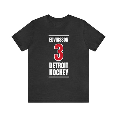 Edvinsson 3 Detroit Hockey Red Vertical Design Unisex T-Shirt