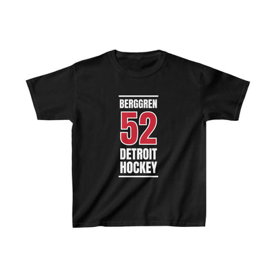 Berggren 52 Detroit Hockey Red Vertical Design Kids Tee