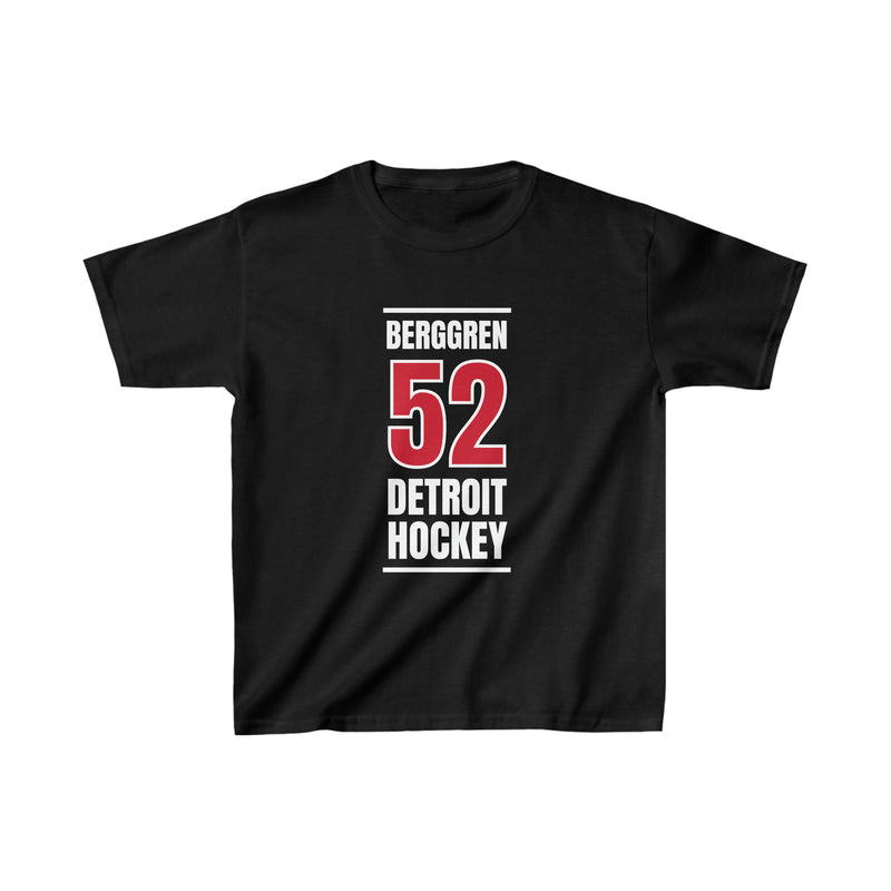 Berggren 52 Detroit Hockey Red Vertical Design Kids Tee