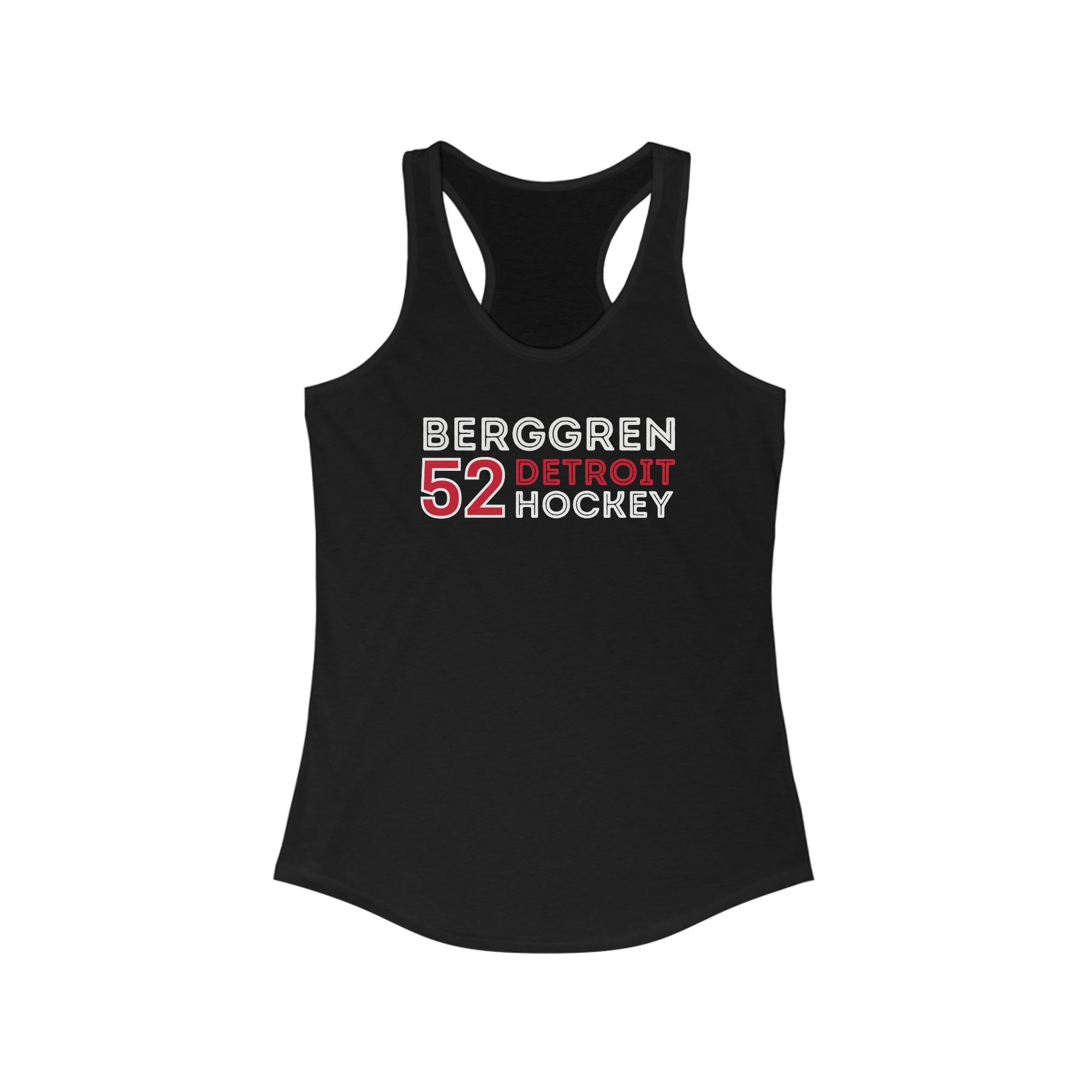 Berggren 52 Detroit Hockey Grafitti Wall Design Women's Ideal Racerback Tank Top