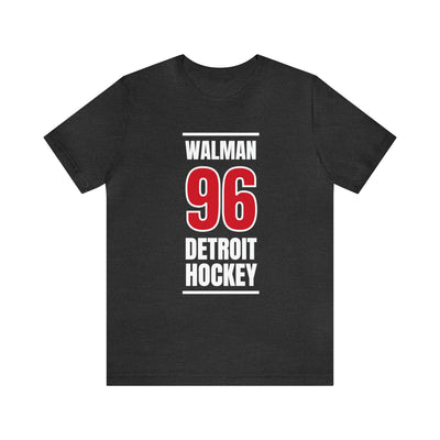 Walman 96 Detroit Hockey Red Vertical Design Unisex T-Shirt