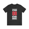Sprong 88 Detroit Hockey Red Vertical Design Unisex T-Shirt