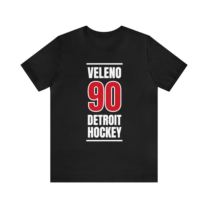 Veleno 90 Detroit Hockey Red Vertical Design Unisex T-Shirt
