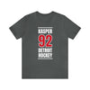 Kasper 92 Detroit Hockey Red Vertical Design Unisex T-Shirt