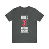 Holl 3 Detroit Hockey Red Vertical Design Unisex T-Shirt