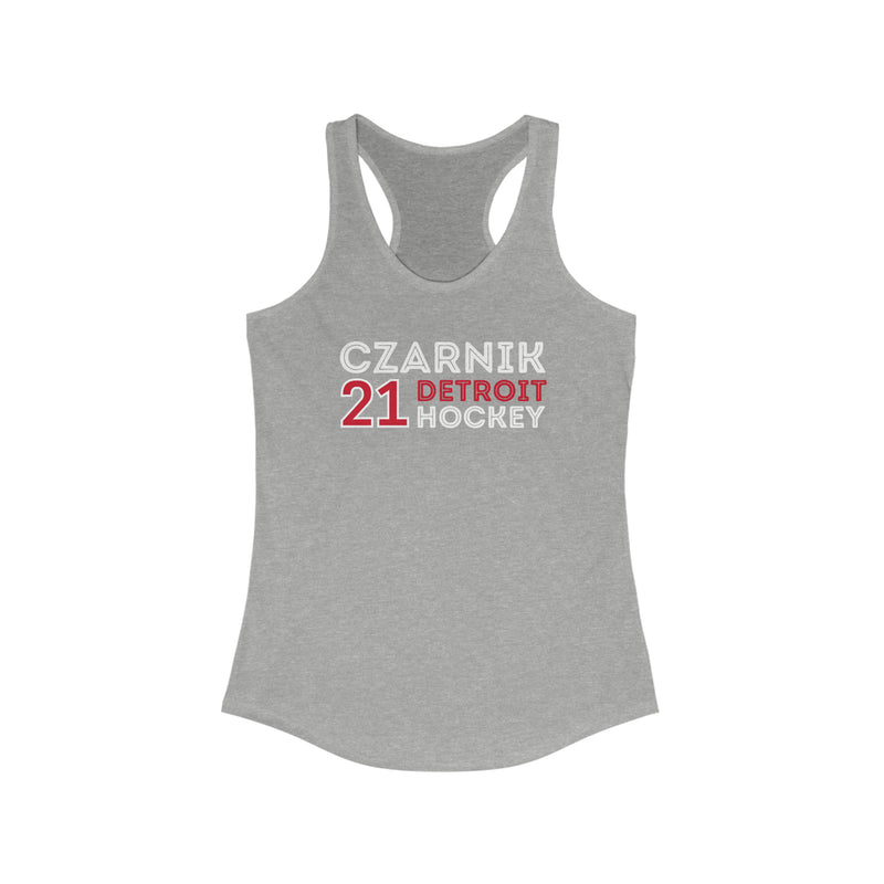 Czarnik 21 Detroit Hockey Grafitti Wall Design Women's Ideal Racerback Tank Top