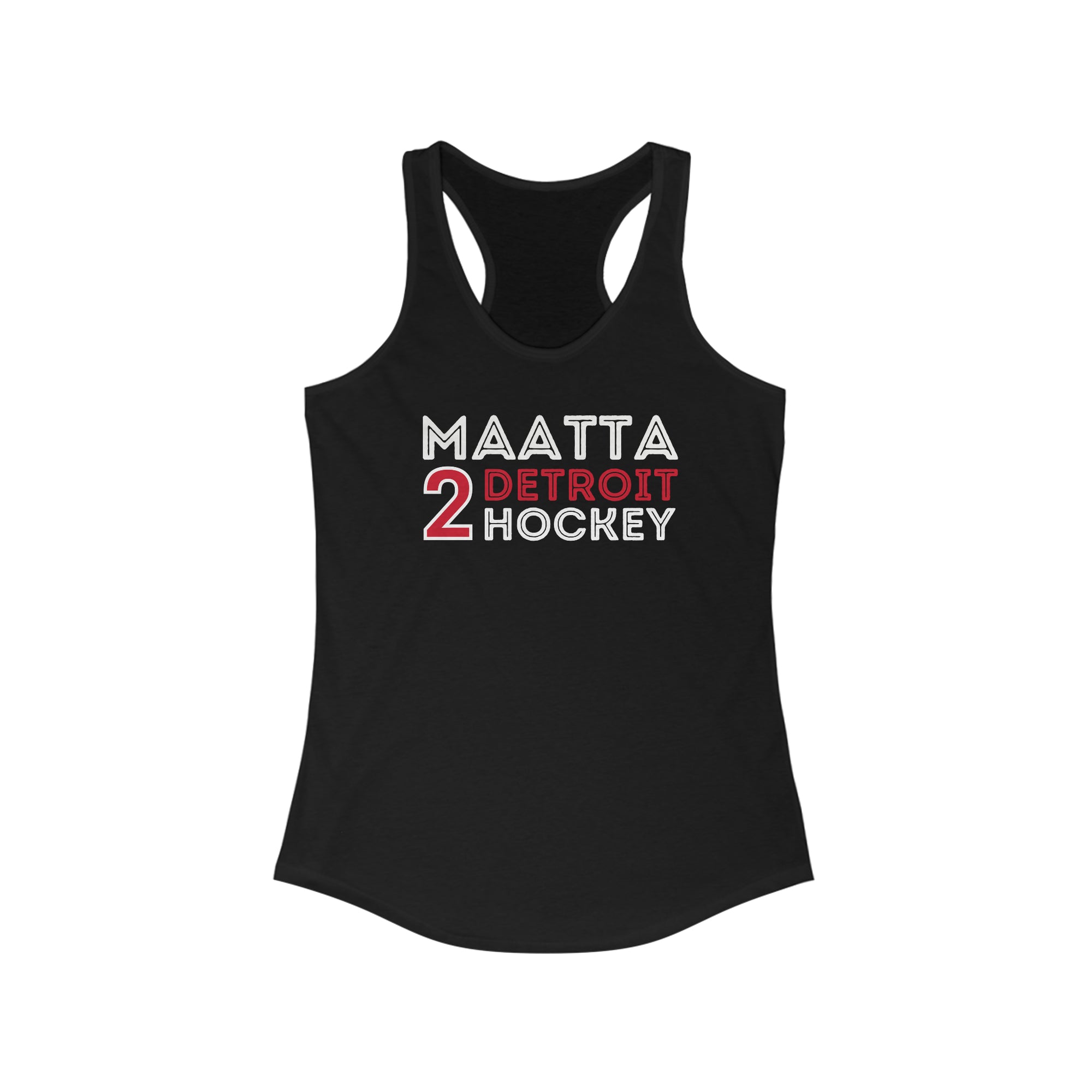 Maatta 2 Detroit Hockey Grafitti Wall Design Women's Ideal Racerback Tank Top